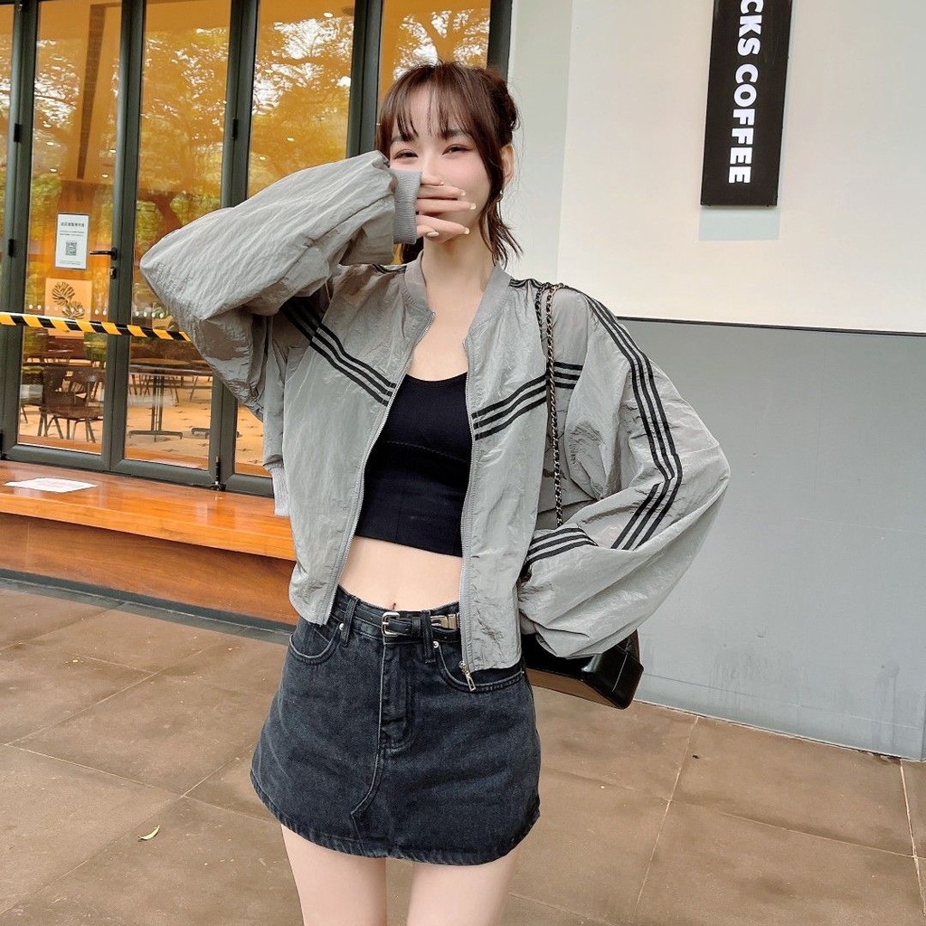 Áo Khoác Chống Nắng Dáng Rộng Ngắn Phong Cách Hàn Quốc Thời Trang Mùa Hè Hàng Mới Dành Cho Bạn Nữ
