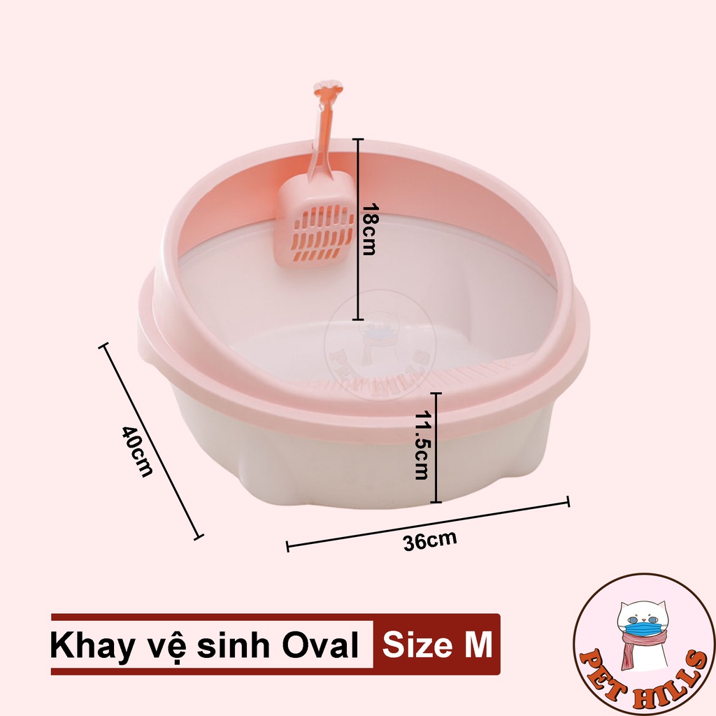 Khay vệ sinh cho mèo tặng kèm xẻng  - Khay vệ sinh, nhà vệ sinh cho mèo kích thước lớn