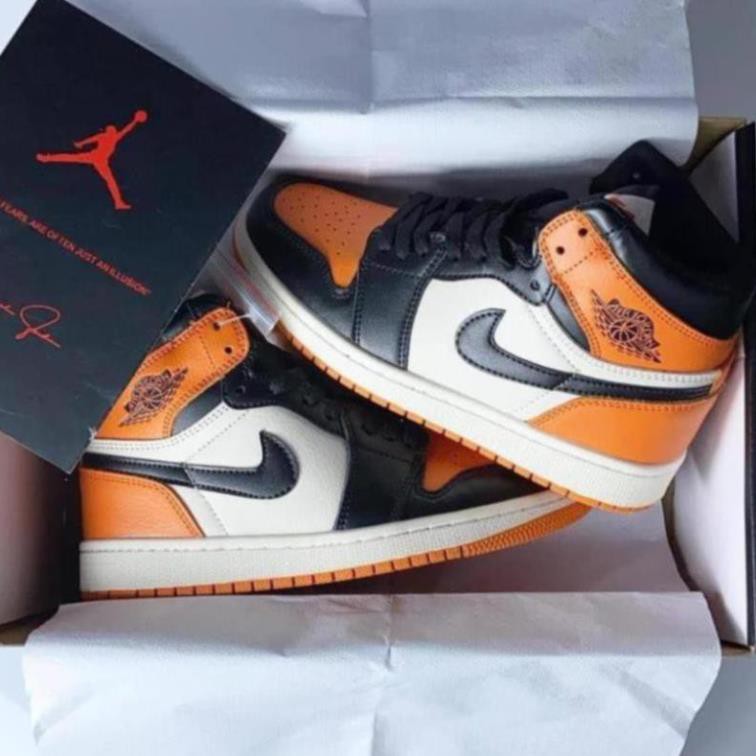 Giày NlKE Đen cam cao cổ chuẩn 1:1 - Full bill/box cực chất | BigBuy360 - bigbuy360.vn