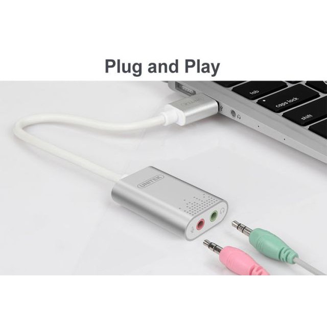 Sound USB - Chuyển cổng USB ra cổng (sound) âm thanh chính hãng UNITEK Y- 247A- Bảo Hành 12 Tháng - 1 Đổi 1