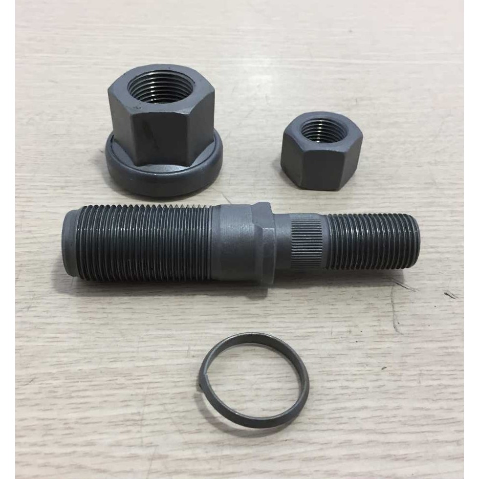Bu lông tắc kê sau xe tải, ben trướng hải, TMT 3.5 tấn, mã số EQ1061 thân M20/M27 dài 115, màu ghi, ốc: 30/38
