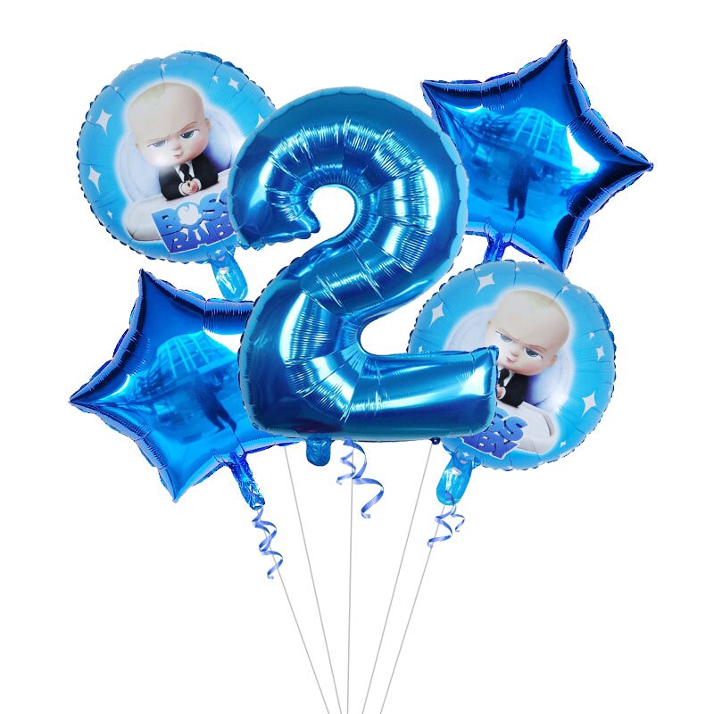 Set 5 Bong Bóng Hình Số 30 inch Trang Trí Tiệc Sinh Nhật Cho Bé