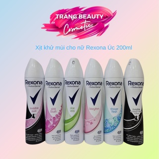 Xịt Khử Mùi Cho Nữ Rexona Úc 200ml, Ngăn mùi hiệu quả, Tỏa Hương Khô Thoáng Thơm Mát Suốt 48H Vận Động