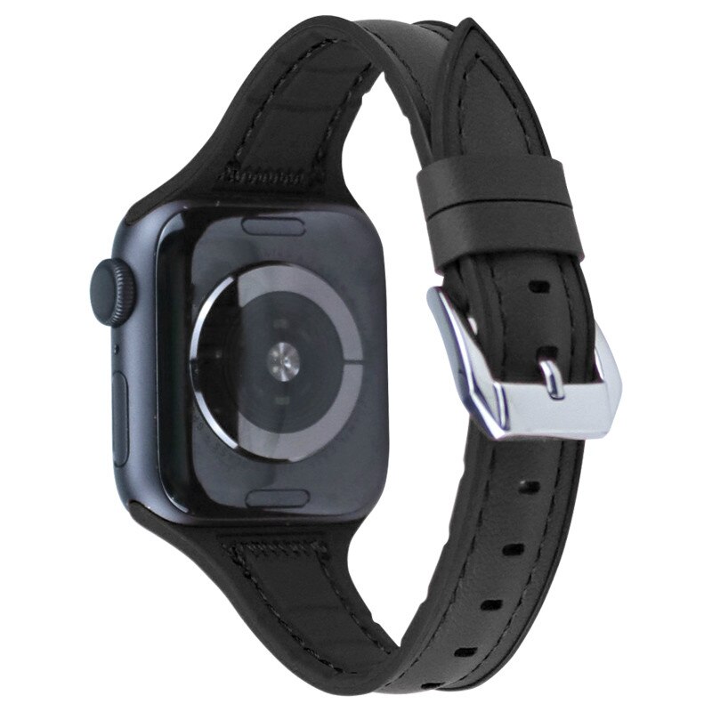 Dây Đeo Bằng Da Cho Đồng Hồ Thông Minh Apple Watch 6 Se 5 4 3 2 Iwatch 6 5 4 3 2