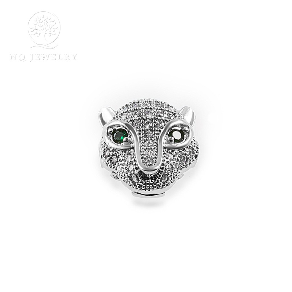 Charm đầu sư tử đính đá - NQ Jewelry