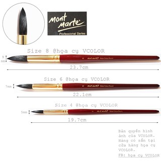 [Mã SKAMLTSM9 giảm 10% đơn 99K] Cọ Vẽ Lông Sóc Mont Marte Cao cấp - Cọ vẽ màu nước Mont Marte Professional