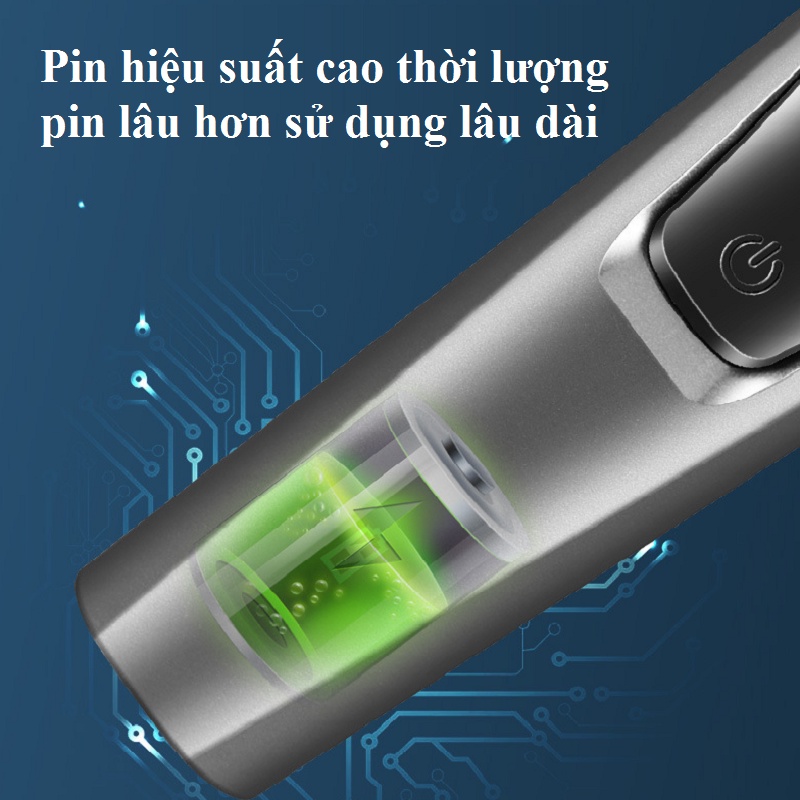 Máy cạo râu đa năng 4D 3in1 chính hãng Lingke có đèn led, 3 đầu tỉa lông mũi, tông đơ, cạo râu thay đổi dễ dàng