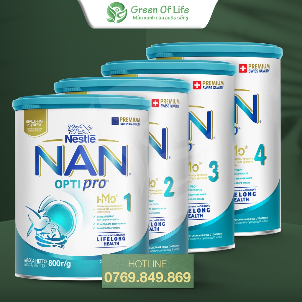Sữa Nan Nga HMO đủ số 1,2,3,4 800g
