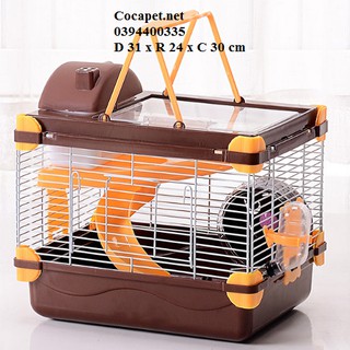 Lồng hamster nắp mica cao cấp 31 x 24 x 30 cm