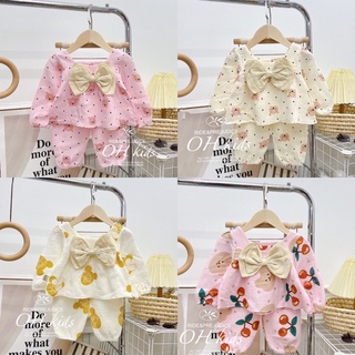 Bộ quần áo bộ xô muslin cực xinh cho bé yêu 8-15kg