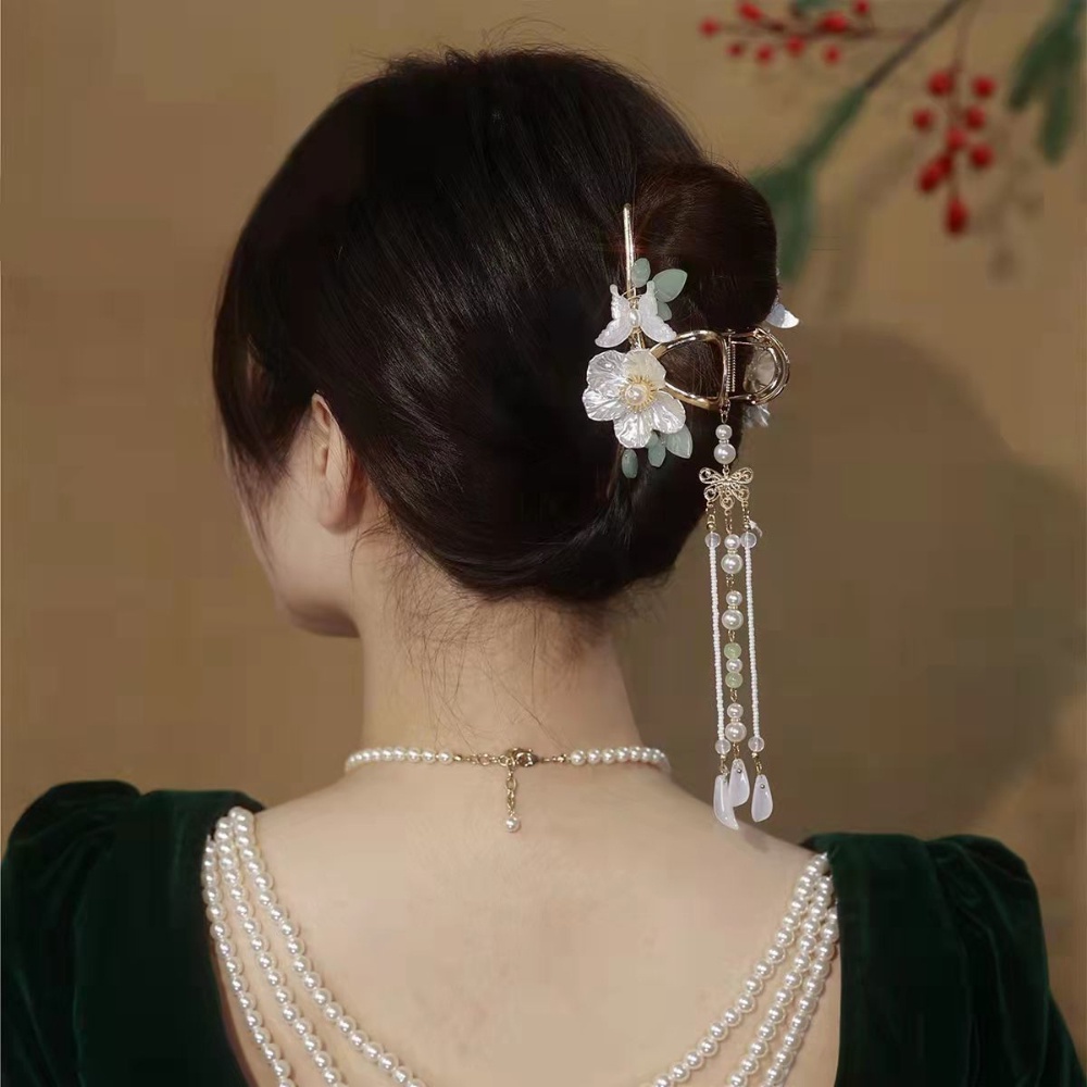 Mới Kẹp Tóc Hình Bướm Đính Ngọc Trai Cổ Điển Thời Trang