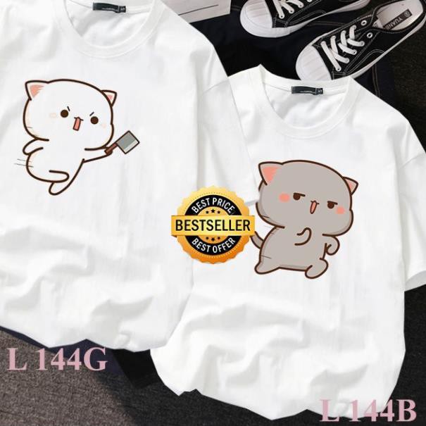 SP BÁN CHẠY -  🔥XẢ HÀNG🔥 ÁO ĐÔI - Áo thun đôi tình nhân in hình Mochi cute ngộ nghĩnh - Giá 1 áo  / siêu hót