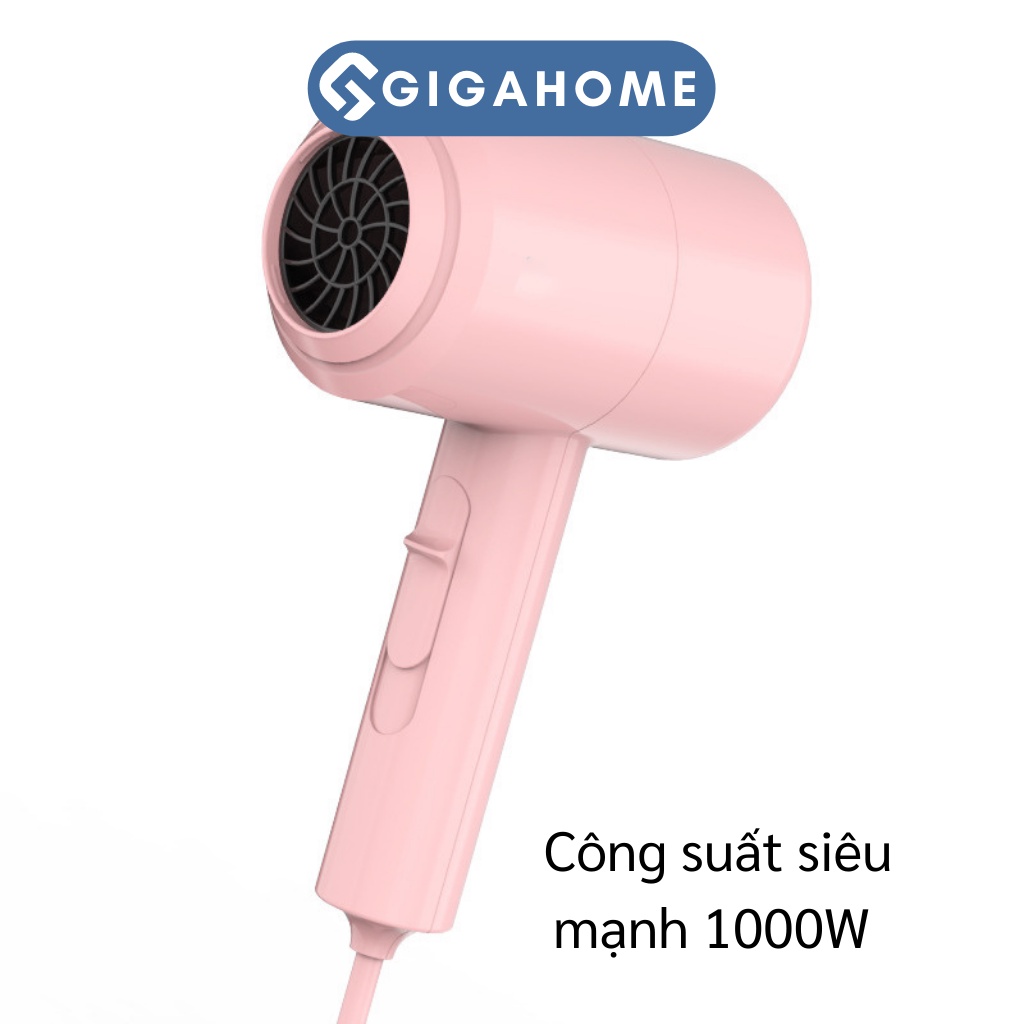 Máy Sấy Tóc GIGAHOME 800W Công Suất Lớn ,Nhanh Khô tóc, 3 Mức Độ Điều Chỉnh 9306