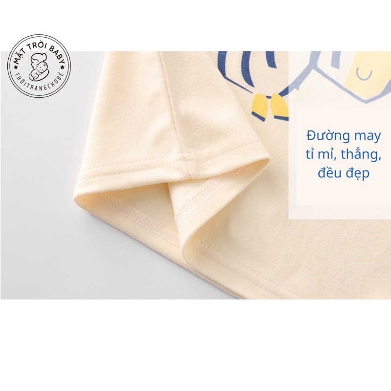 Bộ nỉ dài tay trẻ em in hình đáng yêu, hàng Quảng Châu đẹp cho bé 10-20kg