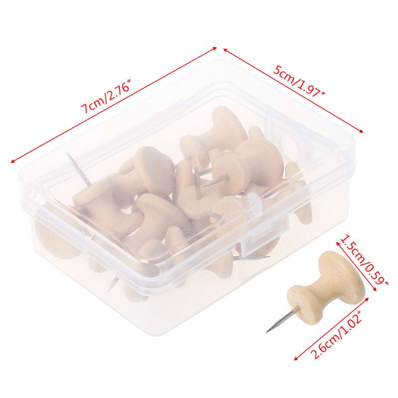 Set 15 Ghim Gỗ Gắn Ảnh Treo Tường Tiện Dụng