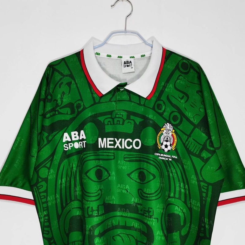 Áo Thun Bóng Đá Ngắn Tay Đội Mexico Mùa Giải Mexico Size S-XXL 1998