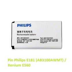 Pin P.h.i.l.i.p.s E181 / Xenium E560 zin bảo hành 6tháng