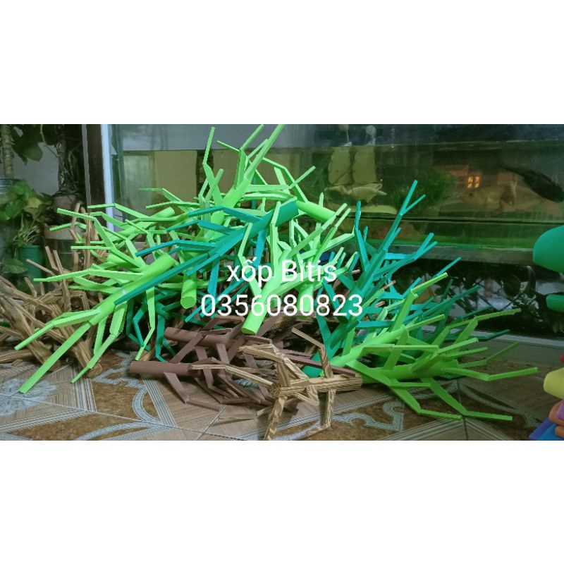 Thân cây xốp gắn sẵn cành chiều dài cả thân cành 38cm