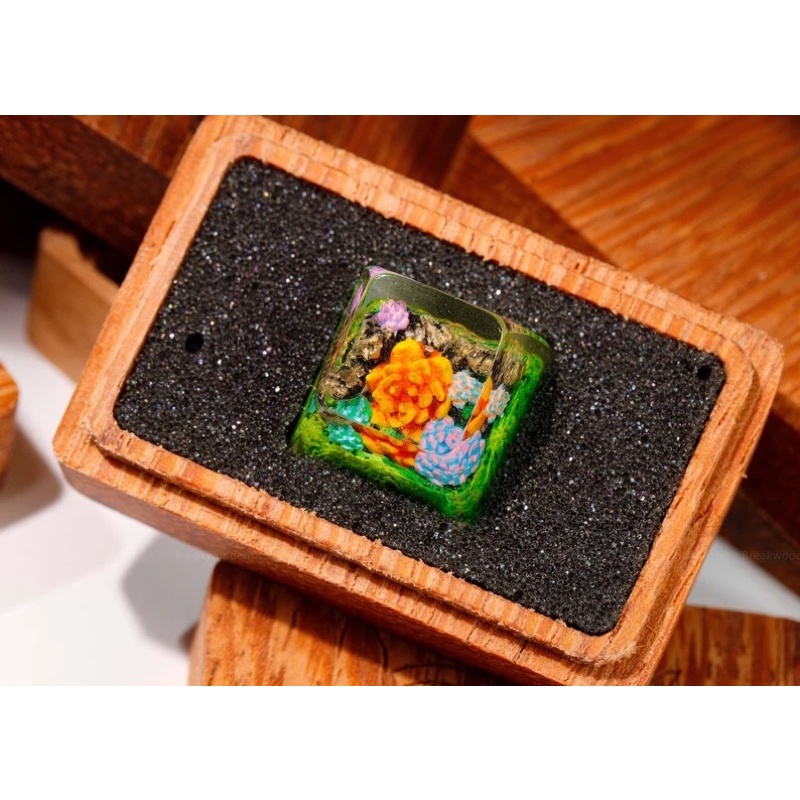 Nút bàn phím cơ Sen Đá.Keycap resin.Keycap Artisan