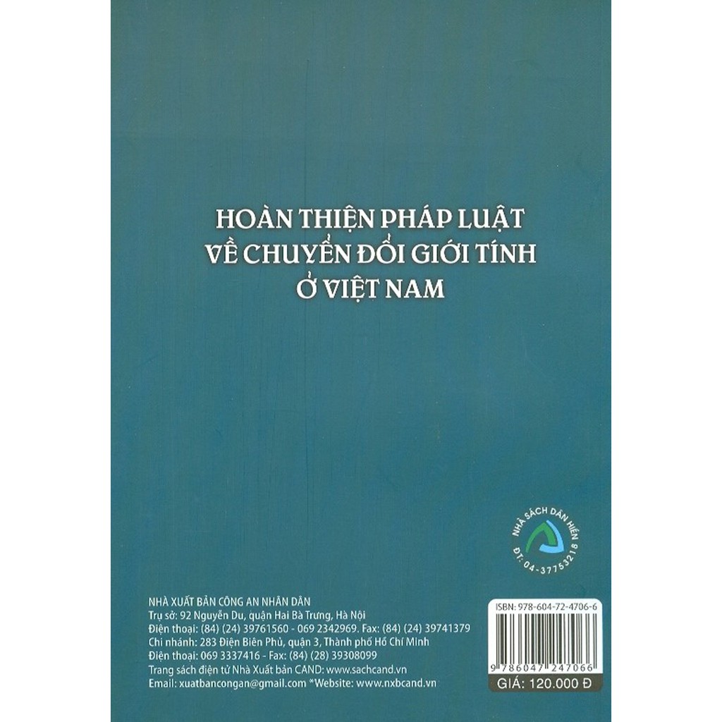 Sách - Hoàn Thiện Pháp Luật Về Chuyển Đổi Giới Tính Ở Việt Nam | BigBuy360 - bigbuy360.vn