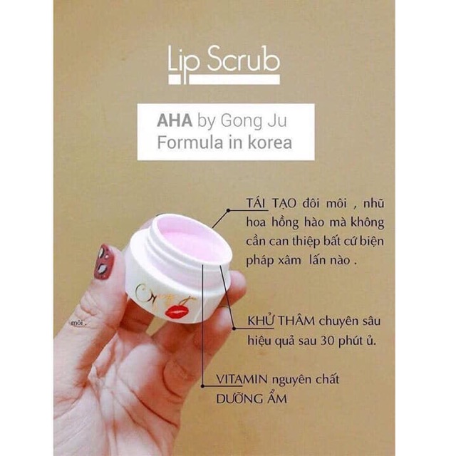 (Free ship 50k) Ủ môi Gong Ju Lip scrub aha