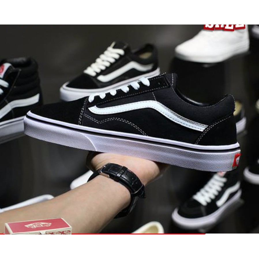 [Mã FAMAYMA2 giảm 10K đơn 50K] [SALE XẢ KHO] GIÀY SNEAKER THỂ THAO NAM NỮ VAN ĐEN VIỀN TRẮNG SIÊU ĐẸP | BigBuy360 - bigbuy360.vn