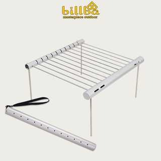 Bếp nướng BBQ ống inox xếp gọn. Bếp vỉ nướng than hoa dã ngoại cắm trại BB4431 Billba outdoors