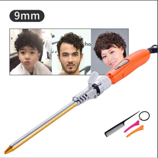 Máy uốn tóc nam xoăn xù mì tôm , Máy uốn xoăn giả size bé 9mm,13MM,16MMCao Cấp