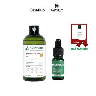 Combo 2 sản phẩm nước hoa hồng và serum làm sạch mụn thâm hiệu quả caryophy portulaca - Skinhub