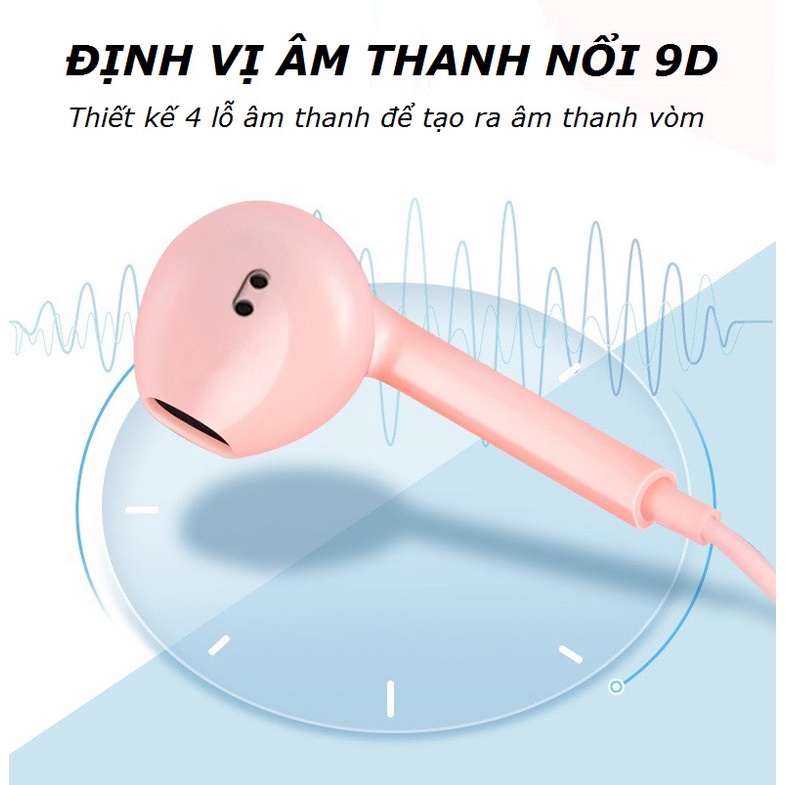 Tai nghe có dây nhét tai jack cắm 3.5mm giá rẻ có mic điện đàm dùng cho điện thoại Gutek G10