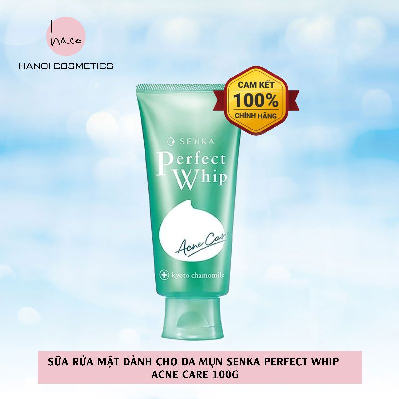 Sữa rửa mặt dành cho da mụn Senka Perfect Whip Acne Care 100g