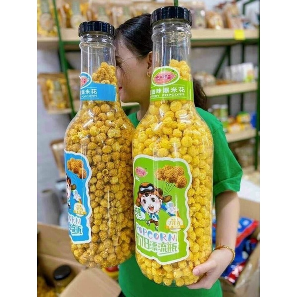Bỏng ngô  chai siêu to khổng lồ - dài 53cm 778g
