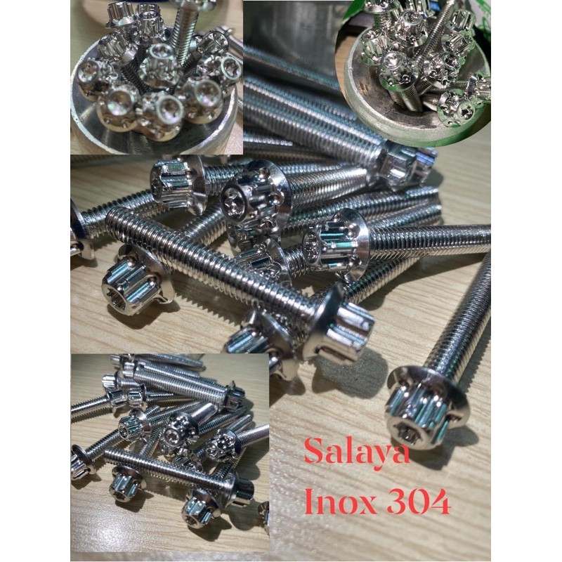 Combo bộ ốc lốc máy Salaya inox 304 theo các dòng xe.