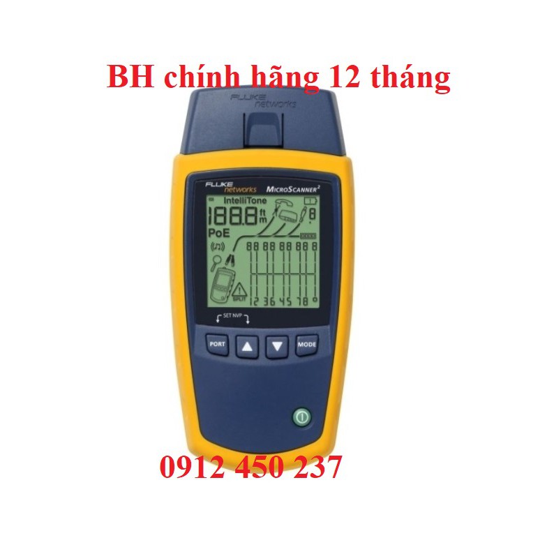 Máy test cáp kiểm tra sự cố dây mạng Fluke (Mỹ) Micro Scanner2 MS2-100. BH 12 tháng