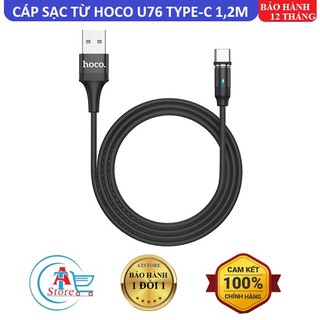 Cáp Sạc Nam Châm Hoco U76 TypeC 1,2m Chính Hãng - Đèn Led Báo Sạc Pin