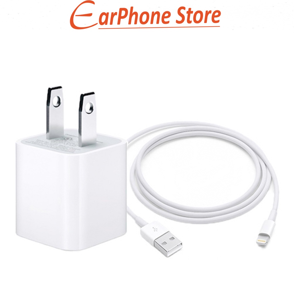 [BỘ SẠC IPHONE]  Bộ Sạc iPhone 5V-1A Củ Vuông - IPhone 6/ 6S Plus/ 7/ 7Plus/ 8/ 8 Plus/ X/ XS Max/ XR/ 11/12