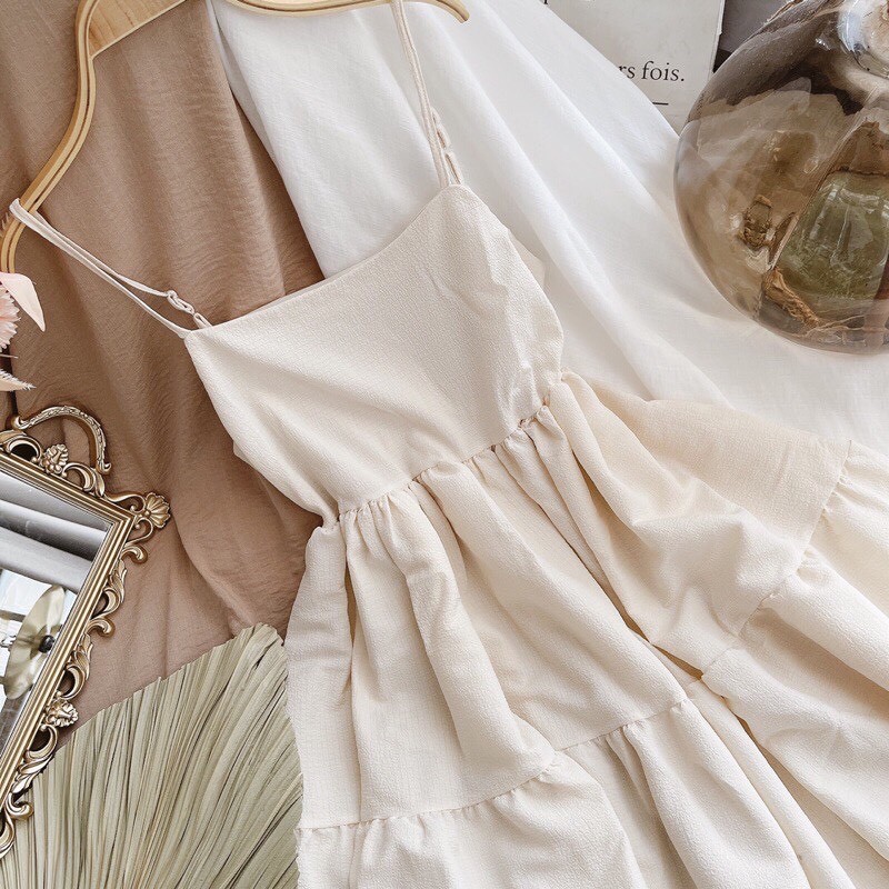 [Mã FAGREEN1505 giảm tới 30K đơn 99K] D3145❤️Đầm Maxi Nữ Trắng 2 Dây 🦋 Váy 2 dây Nữ Chất Đũi Dáng Xòe 🦋 (Ảnh thật) | BigBuy360 - bigbuy360.vn