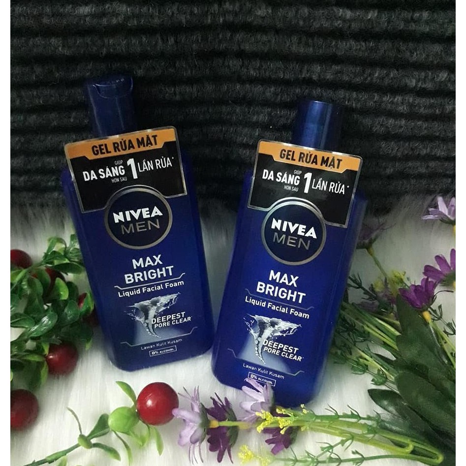 SỈ 1 CHAI GEL RỬA MẶT NIVEA MEN BRIGHT MAX 150ML