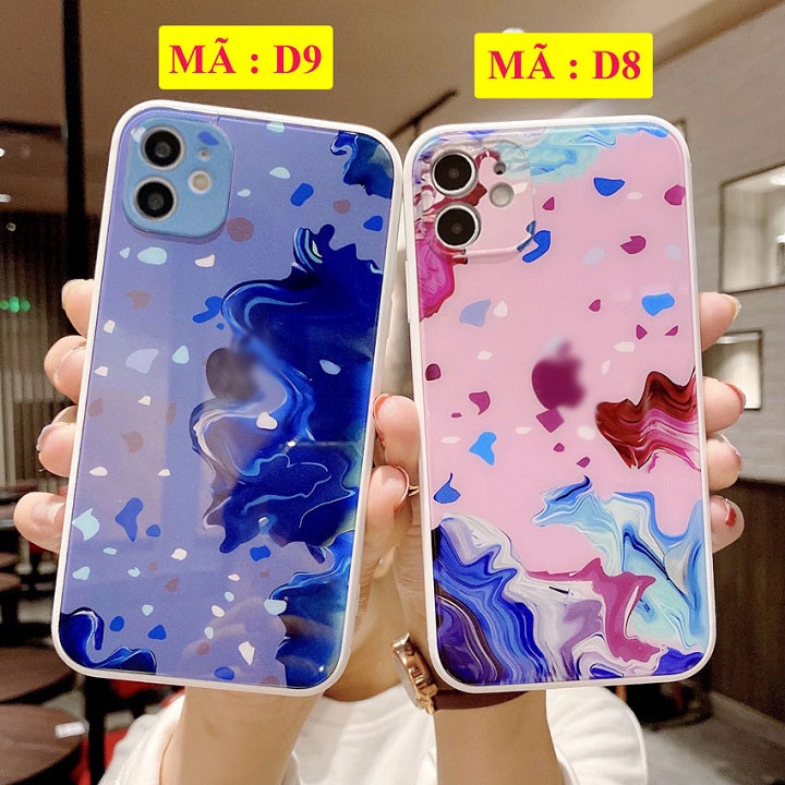 Ốp lưng Color Iphone Viền Vuông - Vỏ Case ốp Loang Màu cho Iphone 11/ 11pro/ 11 Promax/ ip 12/ 12 pro max,đẹp chống trầy