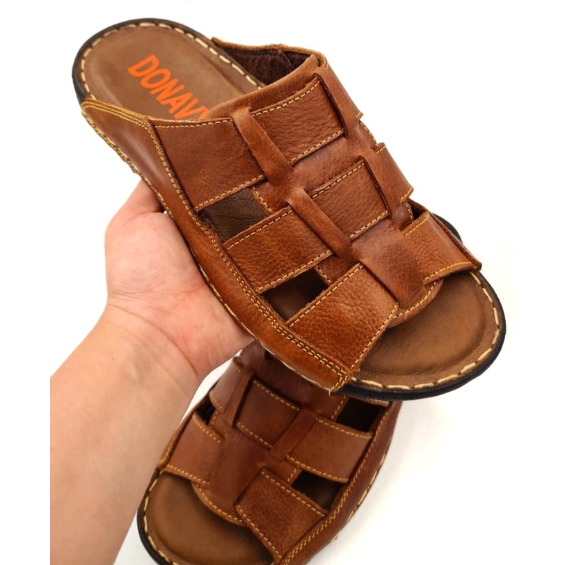 Dép nam thời trang cao cấp da bò - Kinson Shop