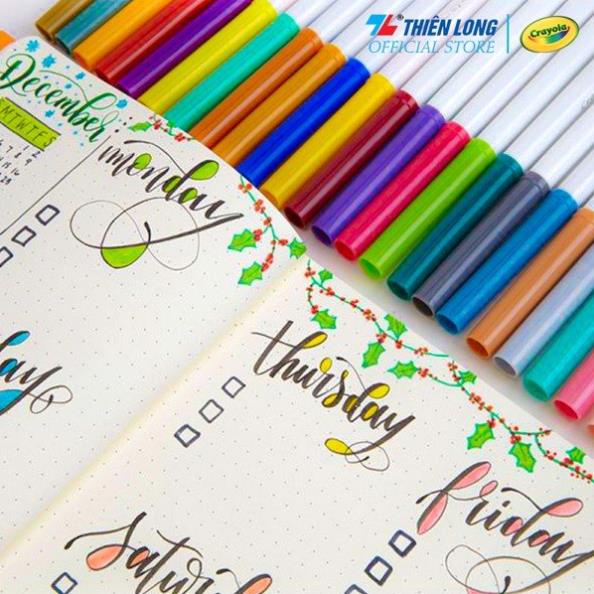 Bút lông màu Supertips Crayola Washable Marker- 20 màu- Viết,vẽ nét mảnh, nét đậm- Có thể rửa được .