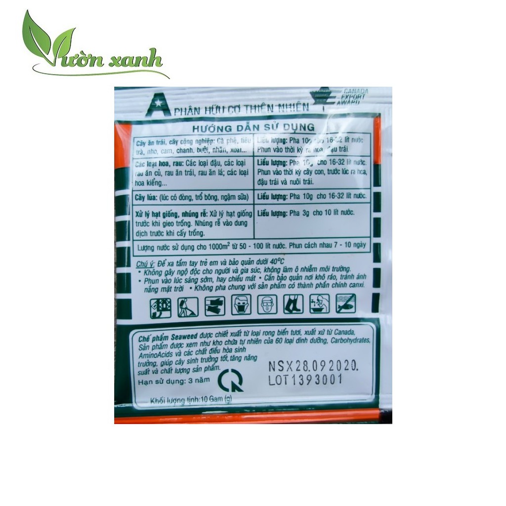 ( HOT ) Gói phân bón rong biển SEAWEAD tốt cho mọi cây trồng 10gr (dạng bột)