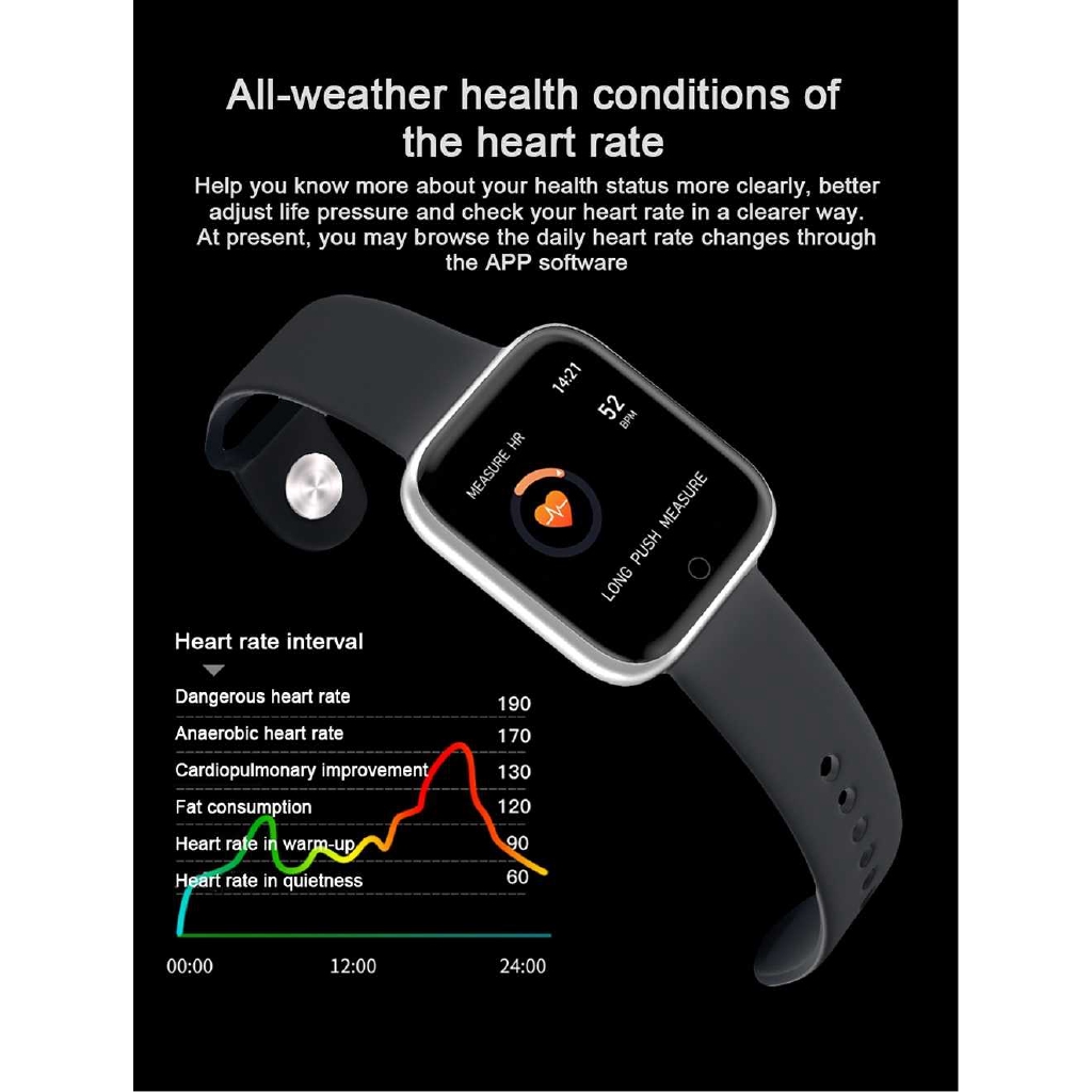 Smart Watch  Waterproof Bracelet Activity Fitness Tracker Heart Rate Monitor BRIM Men Women