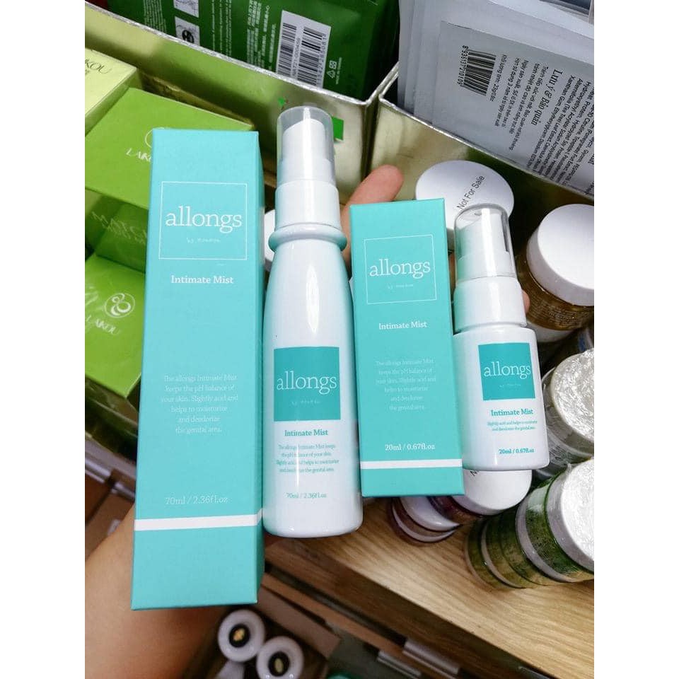Xịt Khoáng Phụ Khoa Làm Sạch, Khử Mùi ALLONGS INTIMATE MIST