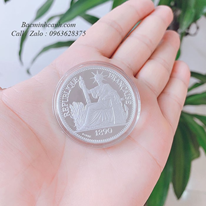 Đồng Bạc Hoa Xòe Đông Dương Bạc Nguyên Chất 999 - Bạc Minh Cảnh