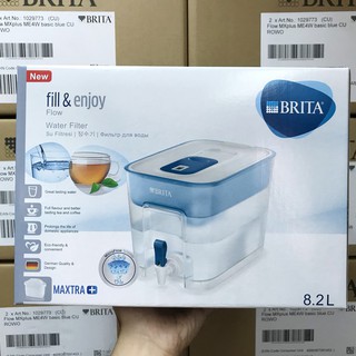 BÌNH LỌC NƯỚC BRITA Flow Basic Blue - 8.2L (có sẵn 1 lõi lọc Maxtra Plus )