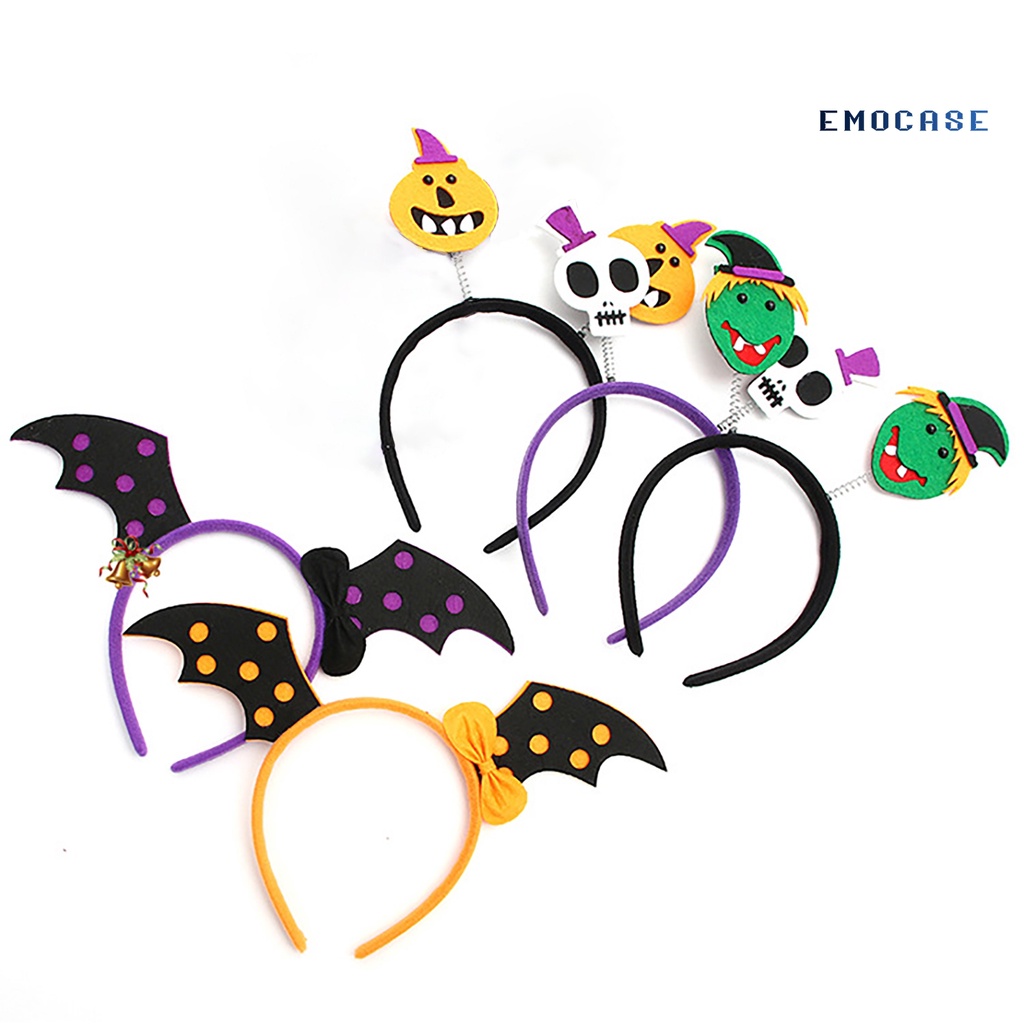 Băng Đô Cài Tóc Bằng Nhựa Đàn Hồi Hình Bí Ngô Sáng Tạo Cho Tiệc Tùng