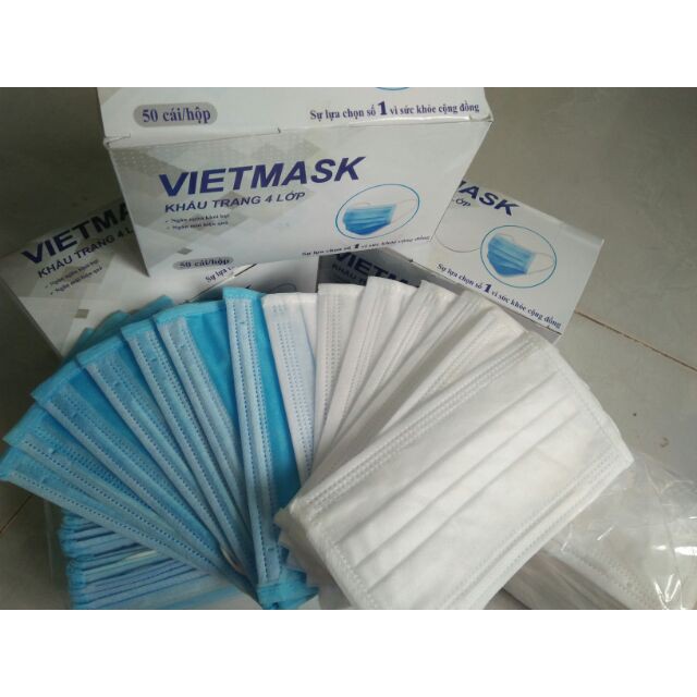 Khau Trang Kháng Khuẩn Chuẩn 4 Lớp Một Hộp 50 Chiếc | BigBuy360 - bigbuy360.vn