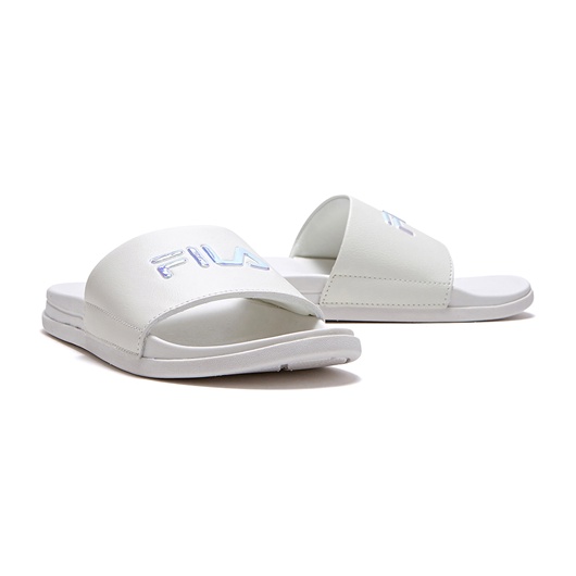 FILA SLIPPERS SLEEK TENDER PRISM DÉP FILA HOLOGRAM #FILA #AUTHENTIC #SLIPPERS #IVORY