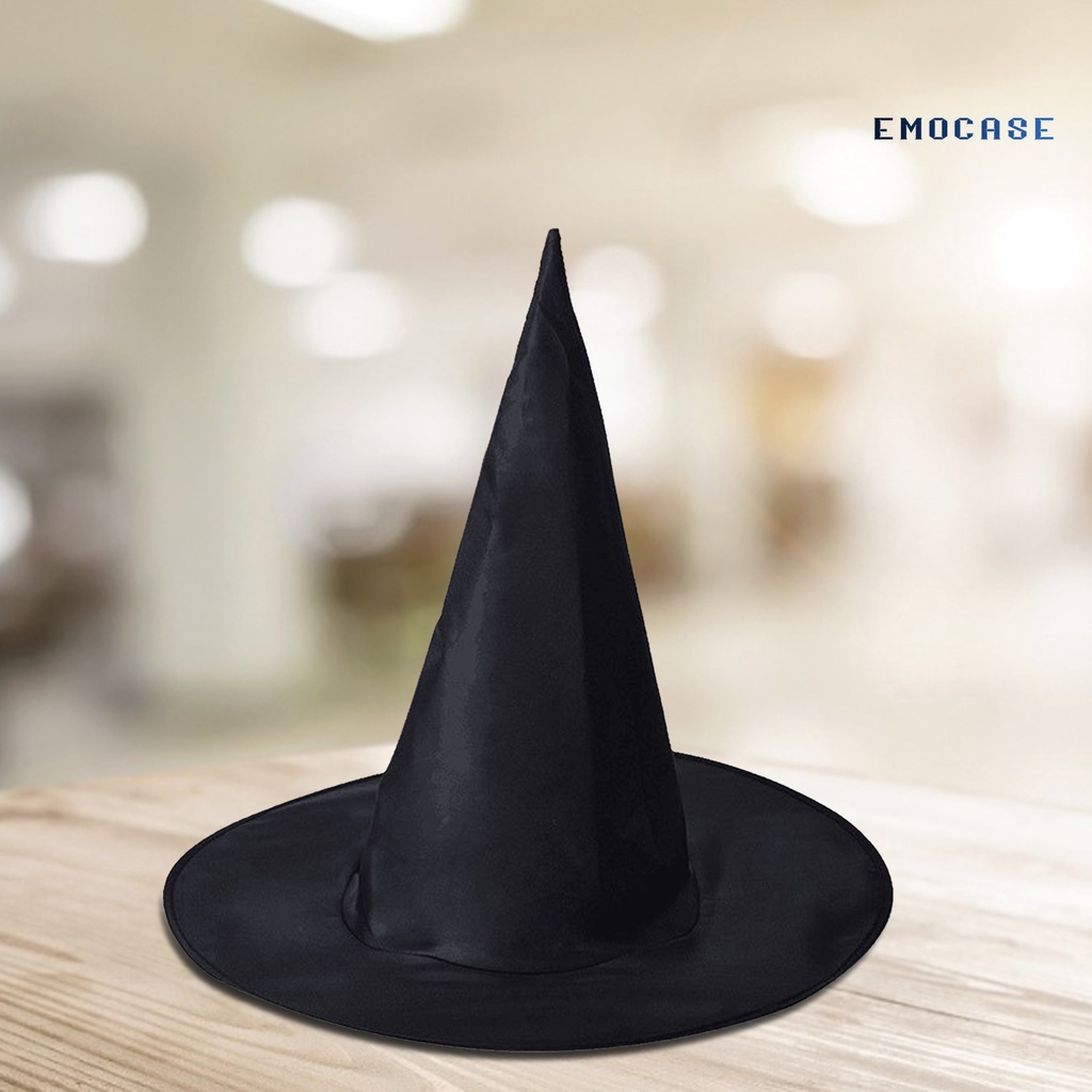 Mũ Phù Thủy Màu Đen Cá Tính Sáng Tạo Dành Cho Tiệc Halloween